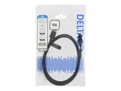 Deltaco USB-A to USB-C Cable USB 3.1 Gen 1, 1m, Black
