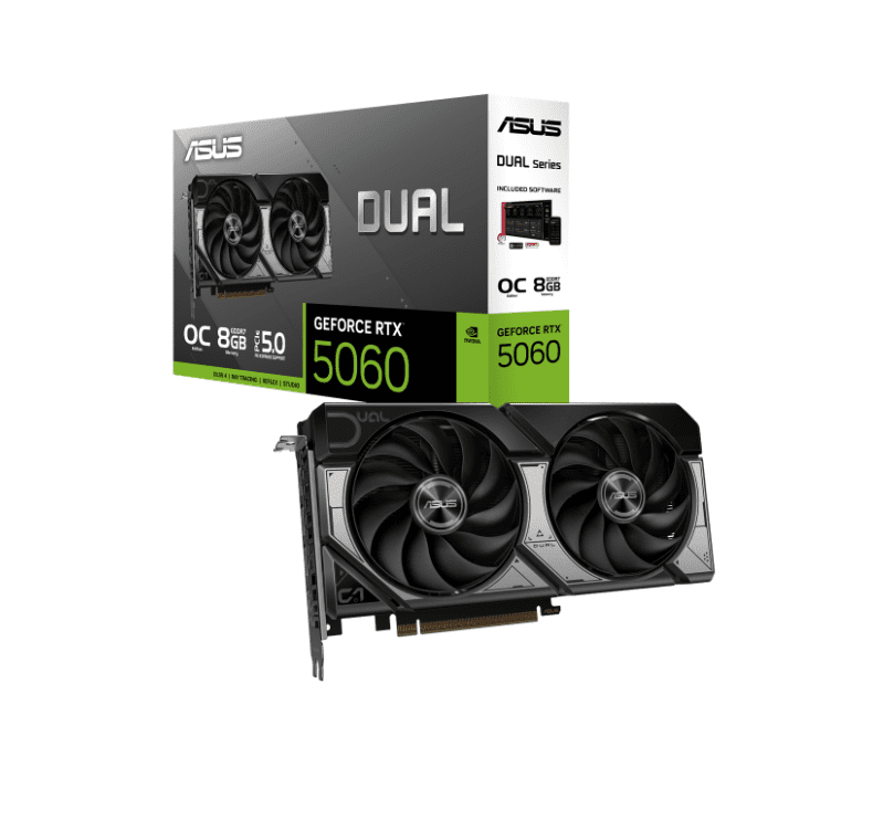 ASUS GEFORCE RTX 5060 DUAL 8GB OC | Køb her | scidata.dk