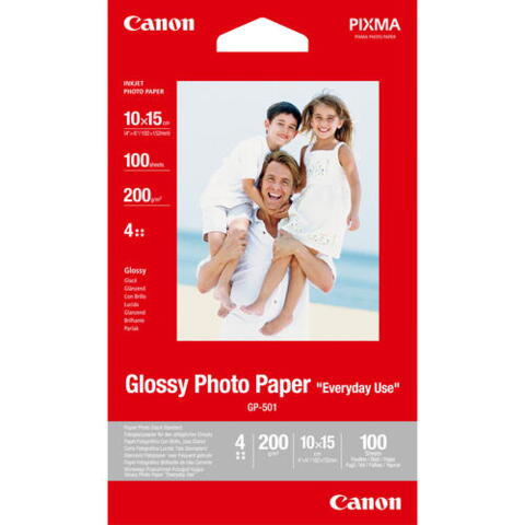 Canon GP-501 Glossy Photo Paper 4x6" - 100 Sider