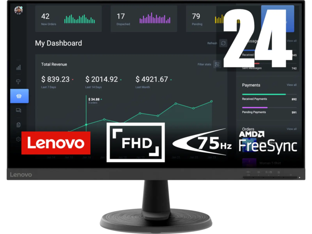 Lenovo D24-40 24" VA Monitor