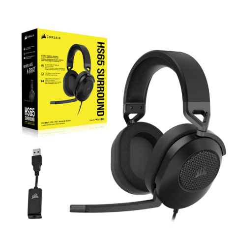 CORSAIR HS65 SURROUND  - Sort