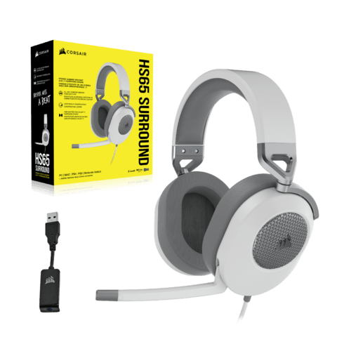 CORSAIR HS65 SURROUND  - Hvid