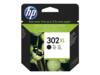 HP Original 302XL-blækpatron med høj kapacitet, sort