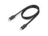 Lenovo 4X91K16968 Thunderbolt kabel 0,7 m 40 Gbit/sek. Sort