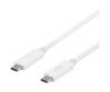 Deltaco USBC-1502 USB-kabel USB 3.2 Gen 1 (3.1 Gen 1) 1 m Hvid