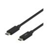 Deltaco USBC-1122M USB-kabel USB 3.2 Gen 2 (3.1 Gen 2) 1 m 60 W Sort