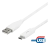 Deltaco USBC-1009M USB-kabel USB 2.0 1 m 0,48 Gbit/sek. Hvid