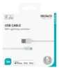 Deltaco IPLH-401 Lightning kabel 1 m Hvid