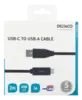 Deltaco USB-C to USB-A cable, 2m, 3A, USB 2.0, black