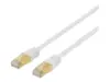 Deltaco S/FTP Cat7 patch cable 2m 600MHz DeltaCertif LSZH RJ45 white