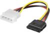 Deltaco power adapter 15pin SATA Molex 4pin 3xSATA 1xMolex 15cm