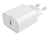 Deltaco USB-C Wall Charger, 100-240V, 20W, White