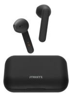 STREETZ Trådløs Semi-In-Ear Hovedtelefoner med Ladeetui - Sort
