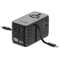 Verbatim Charge 'n' Travel 70W Universel Sort Vekselstrøm Hurtig opladning Indendørs
