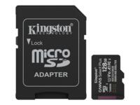 Kingston Technology 128 GB microSDXC Canvas Select Plus Gen3 150 MB/s A1-kort + adapter